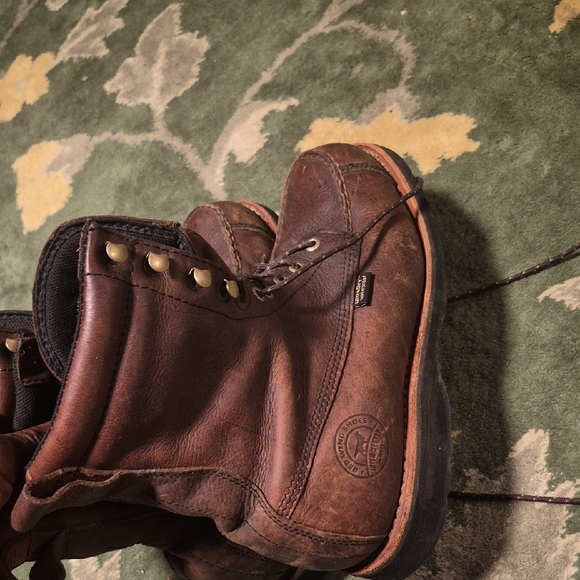 Red Wing Shoes Brown Leather Lace-Up Work Boots - Picture 3 of 13